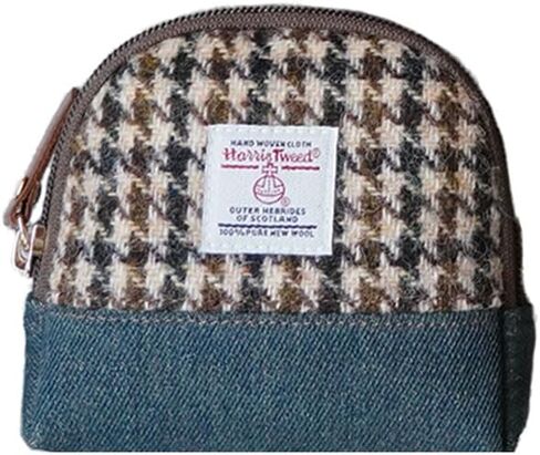 Harris Tweed Women’s Small Coin Purse | Period Bag | Canvas & Wool Change Pouch with YKK Zipper (No.3516) in Saudi Arabia