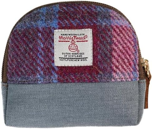 Harris Tweed Women’s Small Coin Purse | Period Bag | Canvas & Wool Change Pouch with YKK Zipper (No.3516) in Saudi Arabia