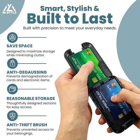 The Clam Flip Mens Wallet with RFID in Saudi Arabia