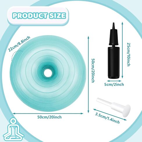 Lewtemi 6 Pcs Flexible Seating for Classroom Elementary Yoga Ball Chairs for Kids Inflatable Yoga Ball Office Chair Stability Balance Trainer with Black Inflator Student Desk Chair (Hippie Boho Color) in Kuwait