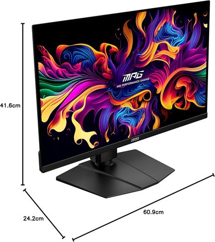 MSI MAG 271QPX QD-OLED، شاشة ألعاب OLED مقاس 27 بوصة، 2560 × 1440 (QHD)، زمن استجابة OLED 0.03 مللي ثانية، 360 هرتز، True Black HDR 400، HDMI، منفذ DP، USB من النوع C، إمالة، ارتفاع in Saudi Arabia