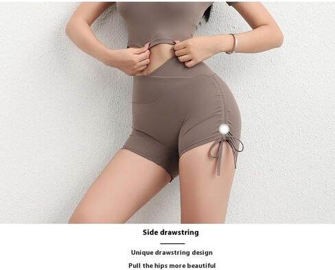 نساء بعقب يرفع طماق سلس سلس غنيمة عالية الخصر سراويل يوجا سراويل ، تصميم الرباط على كلا الجانبين in Kuwait