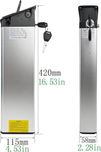 DCH-009 EBIKE BATTERNY استبدال بطارية كهربائية قابلة للطي بطارية ليثيوم أيون 48V 52V 17.5AH لـ MATE X RX20 CMACEWHEEL RX20 LANKELEISI X3000PLUS TESGO HUMMER PRO (52V17.5AH) in Saudi Arabia
