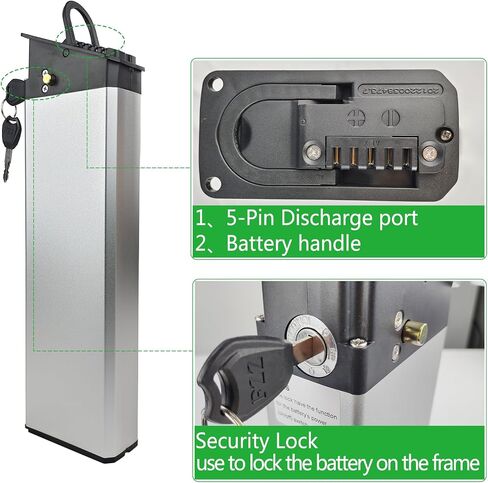 DCH-009 EBIKE BATTERNY استبدال بطارية كهربائية قابلة للطي بطارية ليثيوم أيون 48V 52V 17.5AH لـ MATE X RX20 CMACEWHEEL RX20 LANKELEISI X3000PLUS TESGO HUMMER PRO (52V17.5AH) in Saudi Arabia