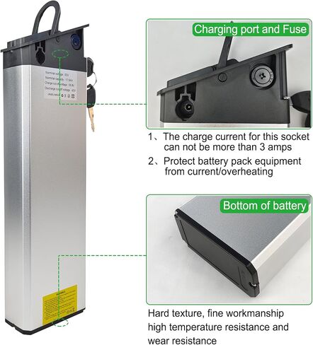 DCH-009 EBIKE BATTERNY استبدال بطارية كهربائية قابلة للطي بطارية ليثيوم أيون 48V 52V 17.5AH لـ MATE X RX20 CMACEWHEEL RX20 LANKELEISI X3000PLUS TESGO HUMMER PRO (52V17.5AH) in Saudi Arabia