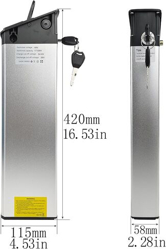 DCH-009 EBIKE BATTERNY استبدال بطارية كهربائية قابلة للطي بطارية ليثيوم أيون 48V 52V 17.5AH لـ MATE X RX20 CMACEWHEEL RX20 LANKELEISI X3000PLUS TESGO HUMMER PRO (52V17.5AH) in Saudi Arabia