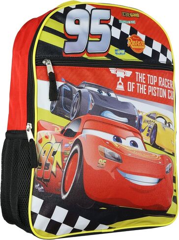 سيارات ديزني على ظهره على Backers Racers Lightning McQueen 16 "حقيبة مدرسية in Saudi Arabia
