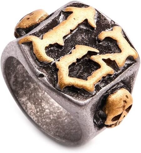 Vintage Mens Biker Skull Number 13 Ring For Men Stainless Steel Size 6-13 in Kuwait