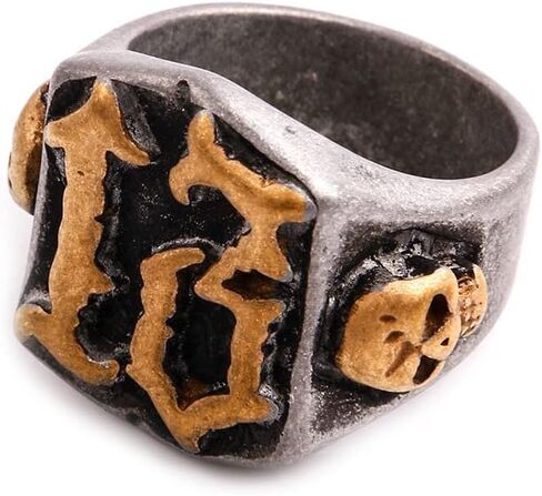 Vintage Mens Biker Skull Number 13 Ring For Men Stainless Steel Size 6-13 in Kuwait