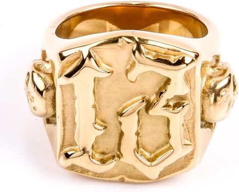 Vintage Mens Biker Skull Number 13 Ring For Men Stainless Steel Size 6-13 in Kuwait