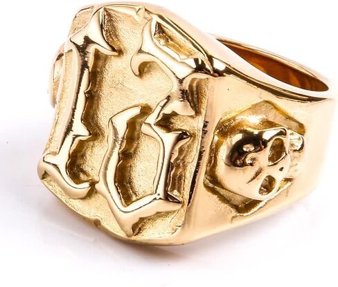 Vintage Mens Biker Skull Number 13 Ring For Men Stainless Steel Size 6-13 in Kuwait