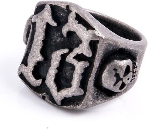 Vintage Mens Biker Skull Number 13 Ring For Men Stainless Steel Size 6-13 in Kuwait