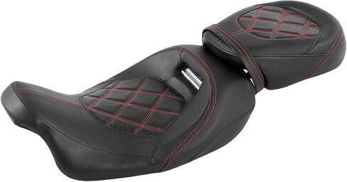 Low Profile Pillion Passenger Rider Seat fits for Harley Davidson Touring and Tri Glide models 2009-2023, for Road King Street Glide Road Glide Electra Glide models in Saudi Arabia