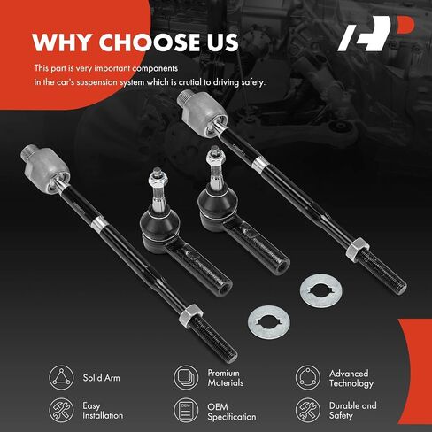 A-Premium Set of 4, Front Inner Outer Tie Rod End Kit, Compatible with Chevrolet Camaro 2010 2011 2012 2013 2014 2015 in Saudi Arabia