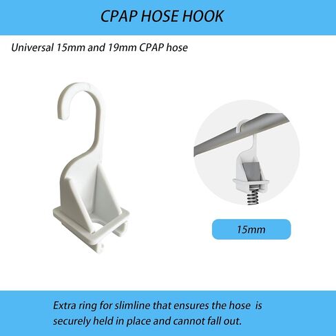 CPAP Hose Holder & Shower Hanger Hook for Tube Cleaning and Drying，Fits 15-19mm CPAP Tubings(White） in Saudi Arabia