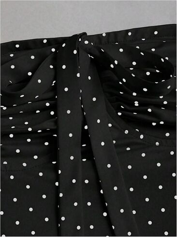 SOLY HUX Women's Polka Dots Bowknot Flowy Babydoll Bandeau Tube Top Summer Sweet Outfits in Saudi Arabia