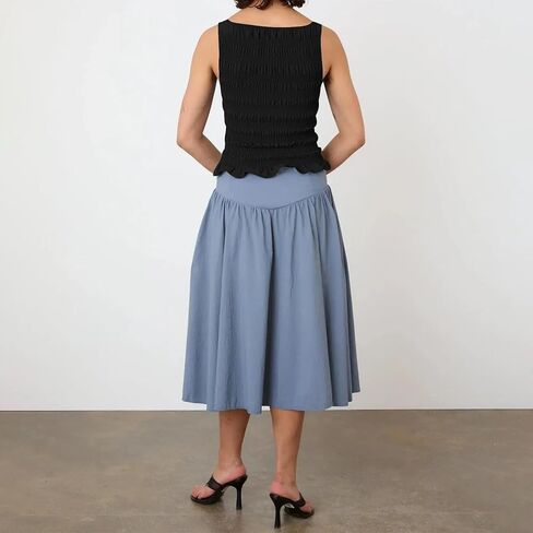 نساء مدخن الدبابة أعلى y2k shirred frill أكمام المحصول أعلى منقوشة الكشكش قميص العطلة in Saudi Arabia