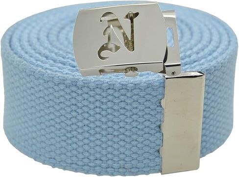 Old English Initial"N" Canvas Military Web Belt & Silver Buckle 60 Inch in Saudi Arabia