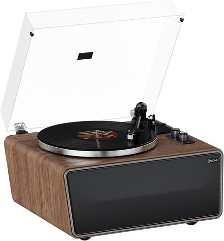 All in One Vinyl Record Player, Bluetooth Turntable with Built in 4 Stereo Speakers Phono Preamp, High Fidelity Turntables for Vinyl Records with Magnetic Cartridge AT-3600L MM, Belt Drive 2-Speed in Saudi Arabia