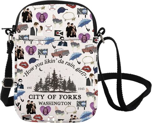 Movie Inspired Crossbody Bag Edward Cullen & Bella Swan Fans Gift Movie Character Fan Shoulder Bag in Saudi Arabia