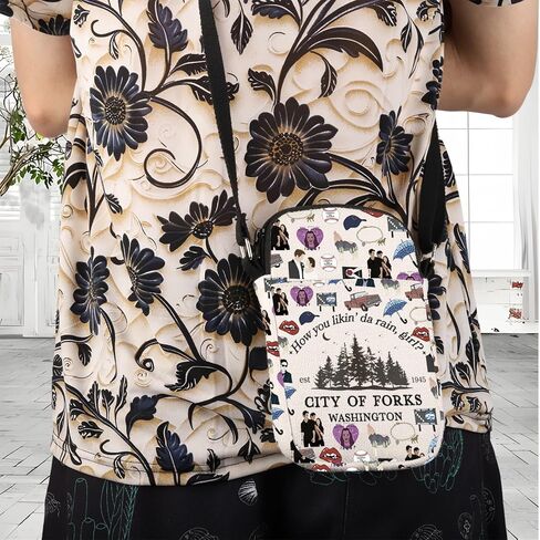 Movie Inspired Crossbody Bag Edward Cullen & Bella Swan Fans Gift Movie Character Fan Shoulder Bag in Saudi Arabia