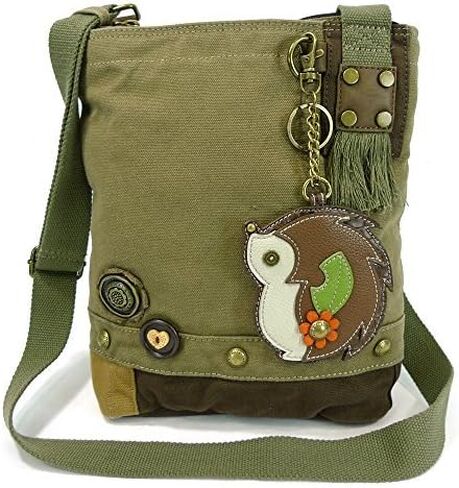 Chala Patch Crossbody Messenger Handbag - Olive (HedgeHog) in Saudi Arabia