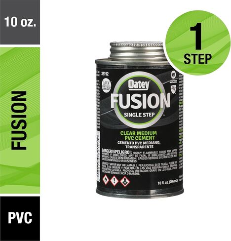 Oatey 32192 أسمنت PVC ذاتي التحضير بخطوة واحدة ومتوسط ​​الحجم، 10 أونصة، شفاف in Kuwait