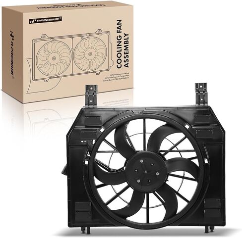A-Premium Engine Radiator Cooling Fan Assembly with Brushless Motor Compatible with Select Land Rover Models - Range Rover 2013-2018, Range Rover Sport 2014-2016 - Replace# LR084438 in Saudi Arabia