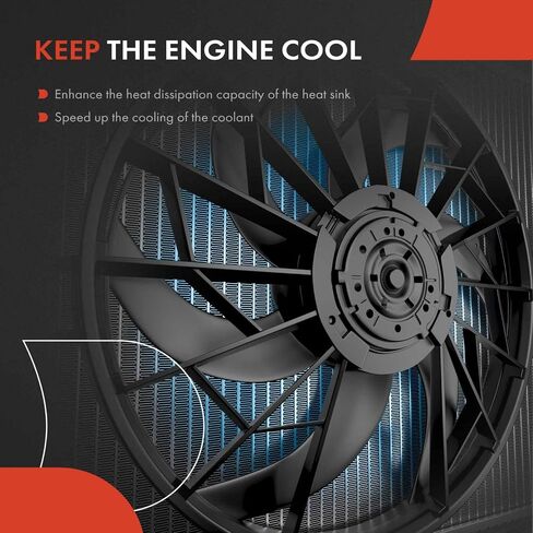 A-premium left Engine Phariatiator Cooling Fan Assolbly متوافقة مع نماذج Audi المختارة-S4 2004-2009 ، RS4 2007-2008 ، 4.2L-استبدال# 8E0959455F ، 8E0959455P in Saudi Arabia