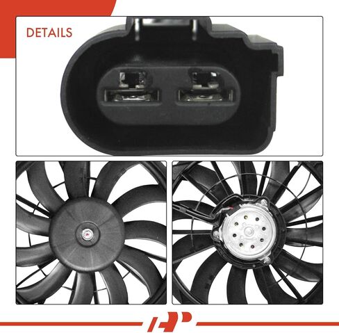 A-premium left Engine Phariatiator Cooling Fan Assolbly متوافقة مع نماذج Audi المختارة-S4 2004-2009 ، RS4 2007-2008 ، 4.2L-استبدال# 8E0959455F ، 8E0959455P in Saudi Arabia
