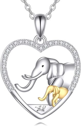 KQF Elephant/Koala/Dog/Duck/Dancer/Dragonfly Necklace for Women Sterling Silver Elephant/Koala Jewelry Pendant Necklace Animal Heart Gifts for Women in Kuwait