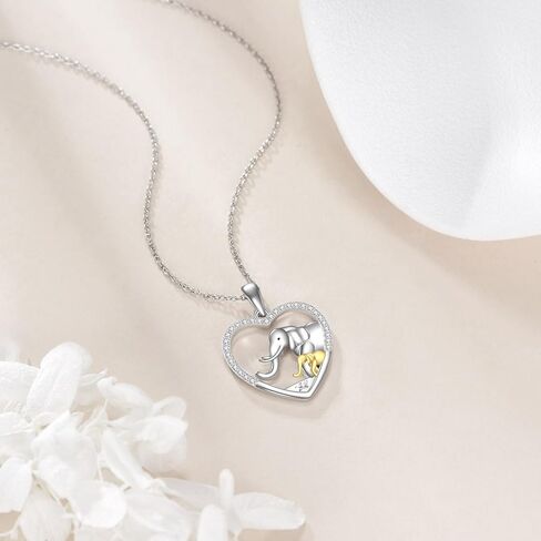 KQF Elephant/Koala/Dog/Duck/Dancer/Dragonfly Necklace for Women Sterling Silver Elephant/Koala Jewelry Pendant Necklace Animal Heart Gifts for Women in Kuwait