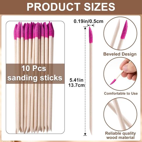 ANCIRS 20 Pcs Sanding Sticks, 5.5in Double End Matchsticks Sanding Twigs, 150/280 Grit Fine Detailing Polishing Stick, Flexible Sanding Tools for Plastic Models, Tight Spaces (Black&Gray) in Kuwait
