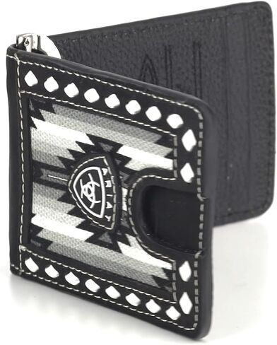 ARIAT Money Clip Diamond Lace Southwest Fabric Wallet, Black in Saudi Arabia
