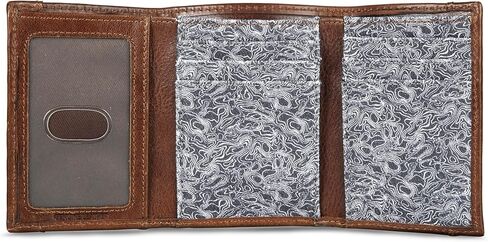 Eddie Bauer Men Pioneer Leather و Canvas Canvas Trifold Wallet (رسومات متنوعة) in Saudi Arabia