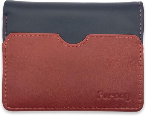 Slim Bifold Wallet for Men - Genuine Real Leather Wallets | Stylish Two-Color Design Thin Leather Front Pocket Wallet | 6-10 cards with Cash Compartment (Black/Gray) in Saudi Arabia