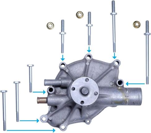 1979-1993 Mustang Correct Style Water Pump Coated Bolts and Lock Nuts Set Kit in Saudi Arabia