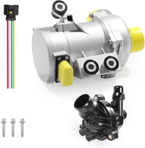 11517521584 مضخة مياه المحرك الكهربائي ＆ ترموستات متوافقة مع BMW X3 Z4 X5 328I 323i 128i 528i استبدال OE 11517546994 11517563183 11517586924 11517586925 596600 in Kuwait