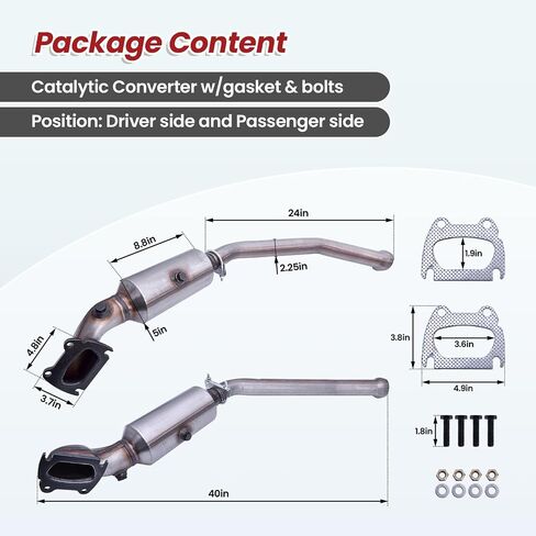 Left & Right Catalytic Converter Compatible with Jeep Grand Cherokee 2013-2019 V6 3.6L, for Dodge Durango 3.6L 2013-2019 Replace# 679-548 679-549 68037894AE 68036556AE in Saudi Arabia