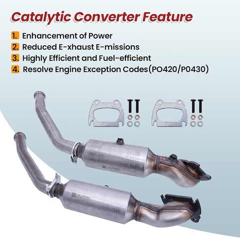 Left & Right Catalytic Converter Compatible with Jeep Grand Cherokee 2013-2019 V6 3.6L, for Dodge Durango 3.6L 2013-2019 Replace# 679-548 679-549 68037894AE 68036556AE in Saudi Arabia