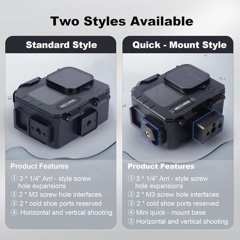 حالة مقاومة للماء من الألومنيوم لـ GoPro Hero13 Black Hero12 Hero11 Hero10 Hero9 Action Camera 80m مقاوم للماء العميق المائي والرائحة الرأسية مفتاح سريع (نموذج إطلاق سريع 63075) in Saudi Arabia