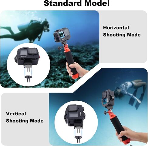 حالة مقاومة للماء من الألومنيوم لـ GoPro Hero13 Black Hero12 Hero11 Hero10 Hero9 Action Camera 80m مقاوم للماء العميق المائي والرائحة الرأسية مفتاح سريع (نموذج إطلاق سريع 63075) in Saudi Arabia