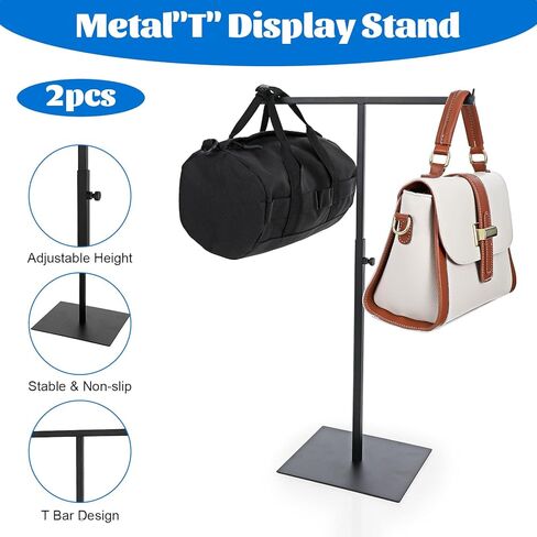2 Pack Pres Prespish Stand T على شكل معدني قابلة للتعديل رف يد مزدوج خطاف منظم قلادة لمتجر بوتيك المنزل in Kuwait