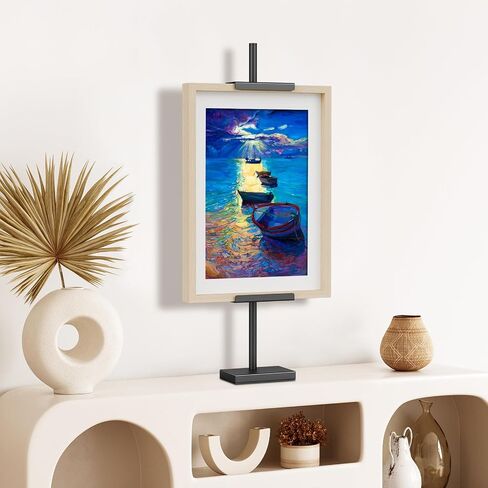 Tabletop Picture Frame Stand, Adjustable for Frames Up to 28" H, Adjustable Tabletop Easel Stand, Metal Frame Holder Stands Steel Standing Easel Table Display Stands for Picture Frame, Artwork, Canvas in Saudi Arabia