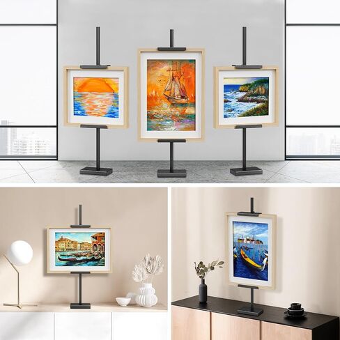 Tabletop Picture Frame Stand, Adjustable for Frames Up to 28" H, Adjustable Tabletop Easel Stand, Metal Frame Holder Stands Steel Standing Easel Table Display Stands for Picture Frame, Artwork, Canvas in Saudi Arabia