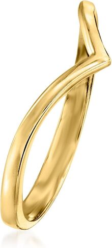 Ross-Simons Pure Collection 14kt Yellow Gold Chevron Ring. Size 6 in Saudi Arabia