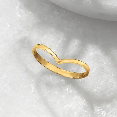 Ross-Simons Pure Collection 14kt Yellow Gold Chevron Ring. Size 6 in Saudi Arabia
