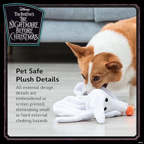 Disney for Pets Tim Burton's Nightmare Before Christmas: Jack Skellington 9" Plush Bobo Dog Toy; Bobo Style Plush Squeaker Dog Toy, Officially Licensed | Halloween Dog Toys in Kuwait