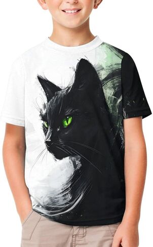 Boys Girls Novelty T-Shirts 3D Graphic Print Shirts Kids Cool Short Sleeve Tees in Saudi Arabia