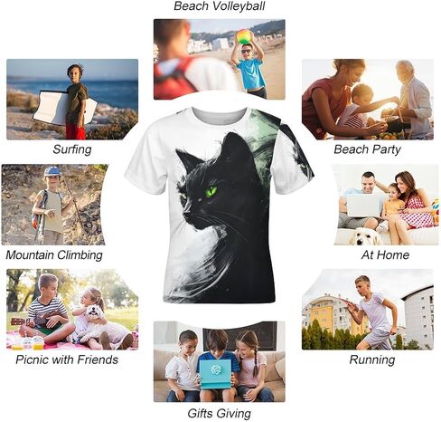 Boys Girls Novelty T-Shirts 3D Graphic Print Shirts Kids Cool Short Sleeve Tees in Saudi Arabia